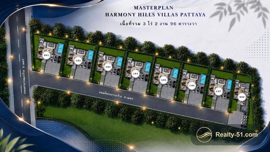 Harmony Hills Villas Pattaya — floor plan 1