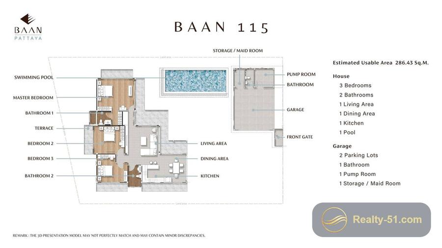 Baan Pattaya Haven — floor plan 3