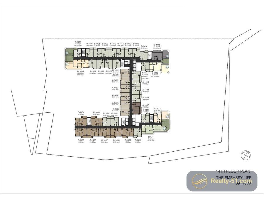 Embassy Life Pattaya — Grundriss 23
